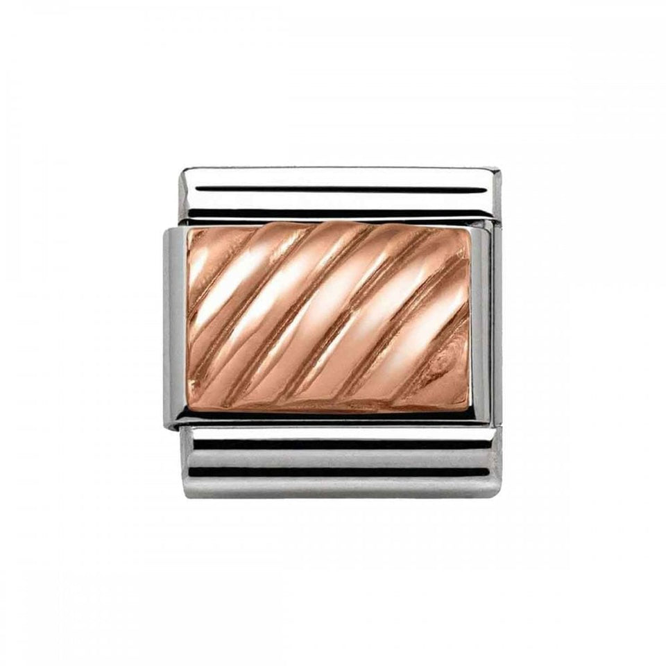 Nomination CLASSIC Rose Engraveable Striped Charm