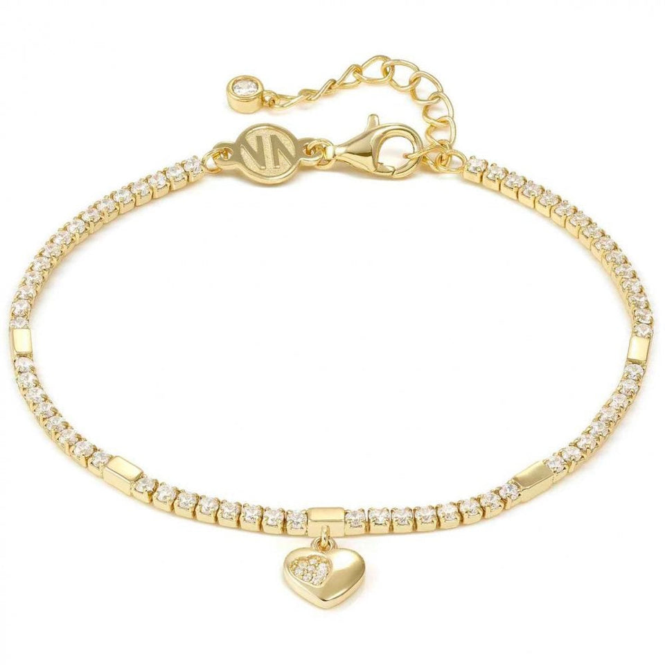 Nomination PETIT SPARKLE Gold Plated Silver Tennis Bracelet with Heart