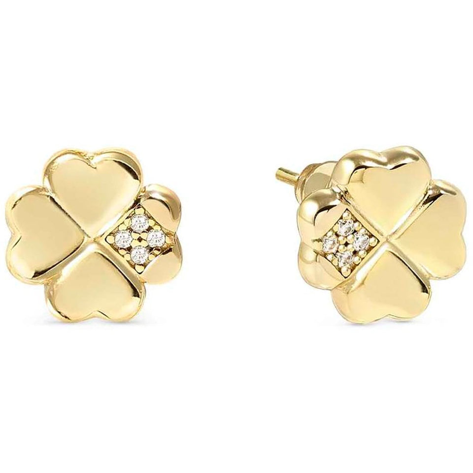 Nomination PETIT SPARKLE Silver Gold Plated Four-Leaf Clover Earrings