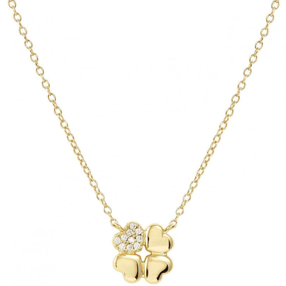 Nomination PETIT SPARKLE Silver Gold Plated Four-Leaf Clover Necklace