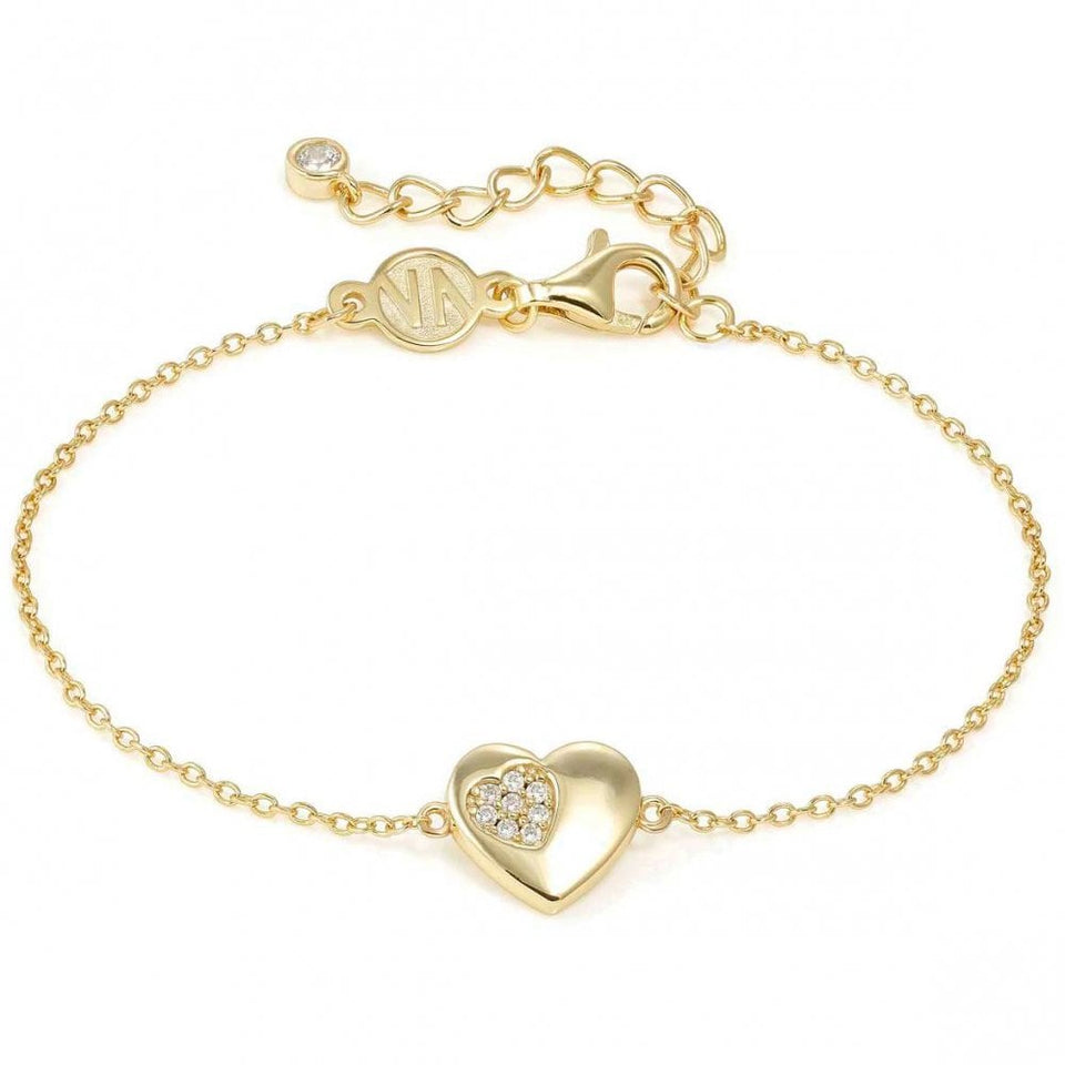 Nomination PETIT SPARKLE Silver Gold Plated Heart Bracelet