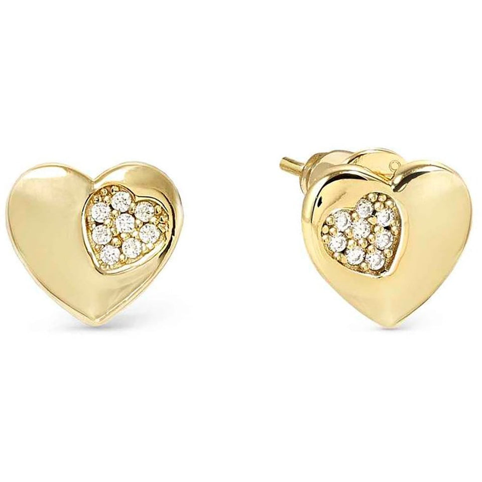 Nomination PETIT SPARKLE Silver Gold Plated Heart Earrings