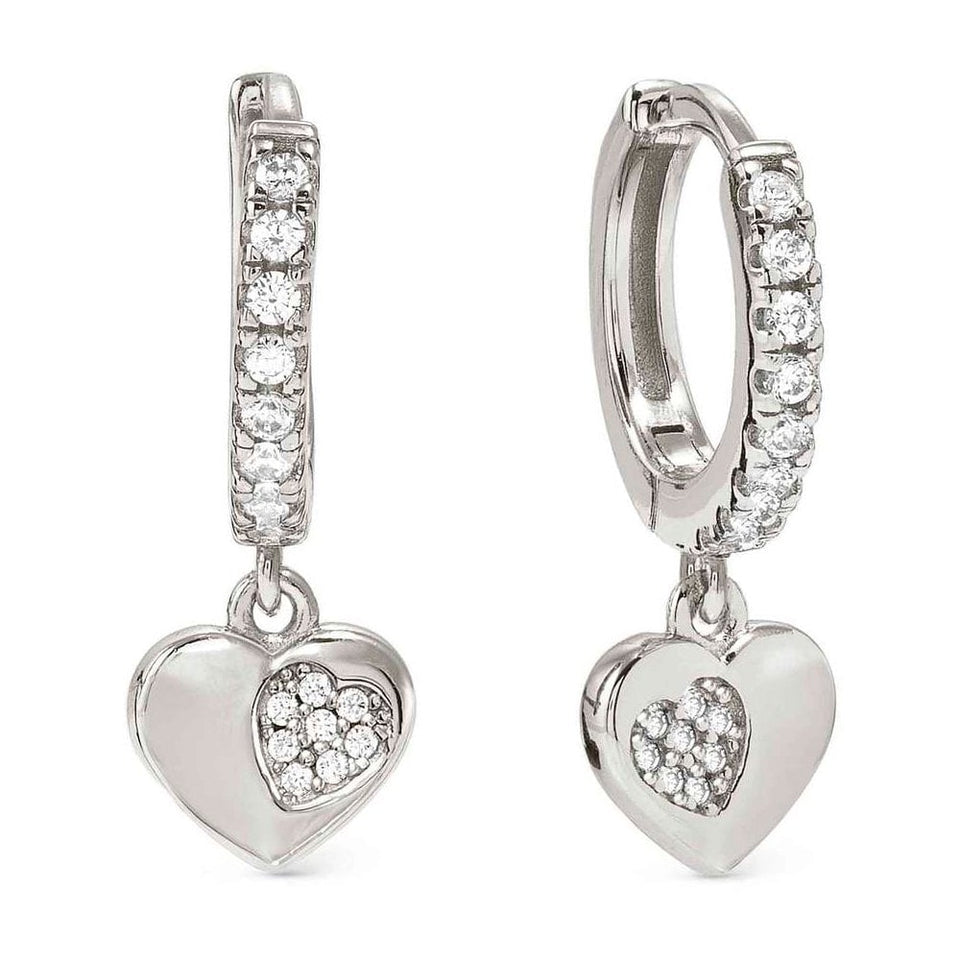 Nomination PETIT SPARKLE Silver Heart Drop Earrings
