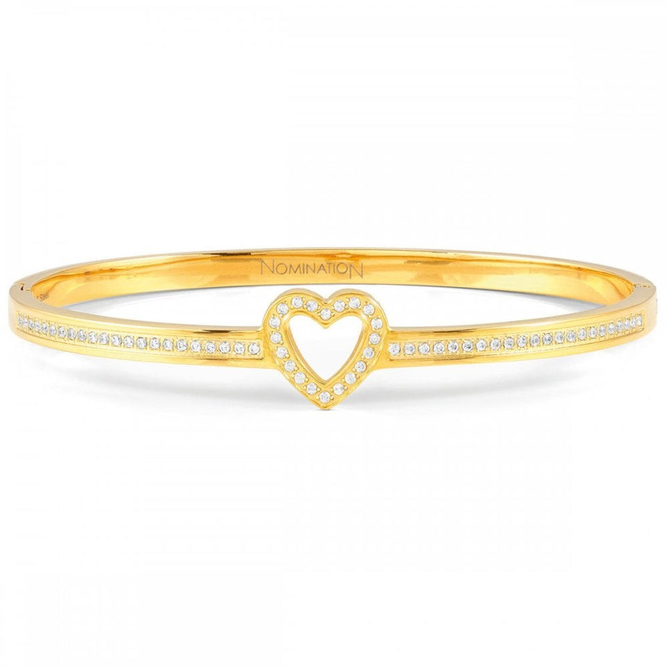 Nomination PRETTY Gold Coloured Bangle With Open Heart