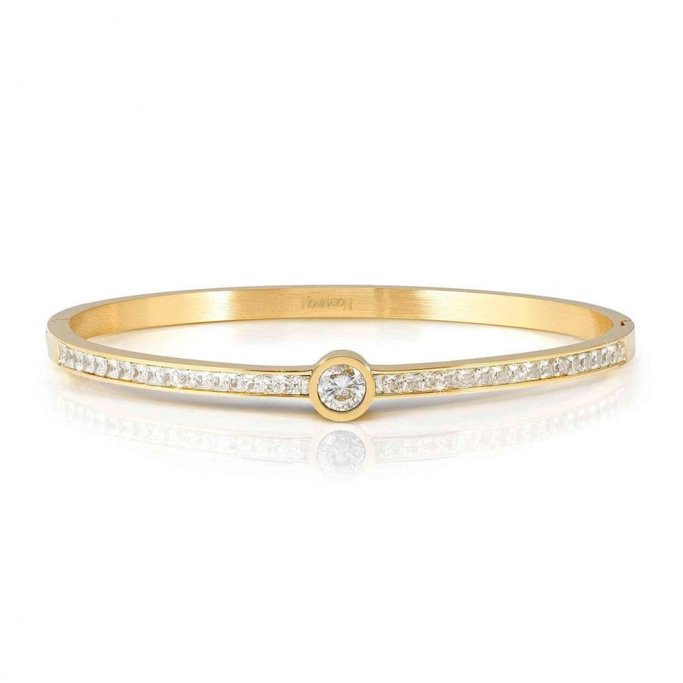 Nomination PRETTY Gold Tone Central Stone Set Bangle