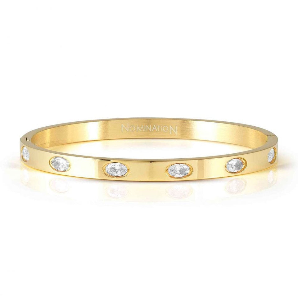 Nomination PRETTY Gold Tone Oval Stone Set Bangle