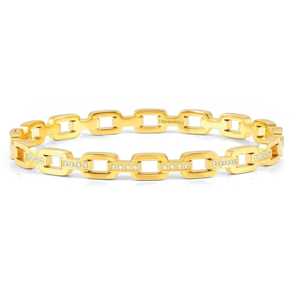 Nomination PRETTY Rigid Gold Tone Chain Bangle