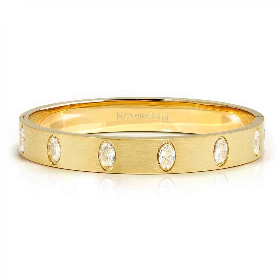 Nomination PRETTY Satinshine Oval Stone Set Gold Toned Bangle