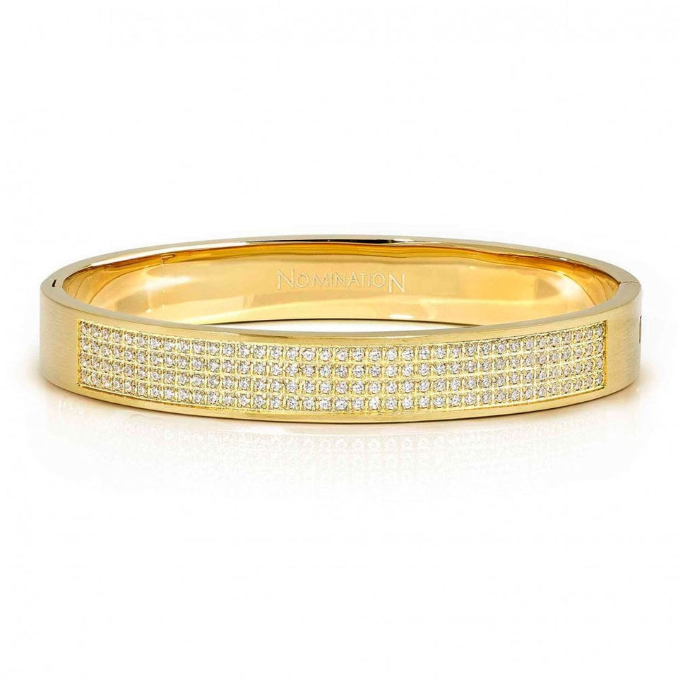 Nomination PRETTY Satinshine Stone Set Gold Toned Bangle