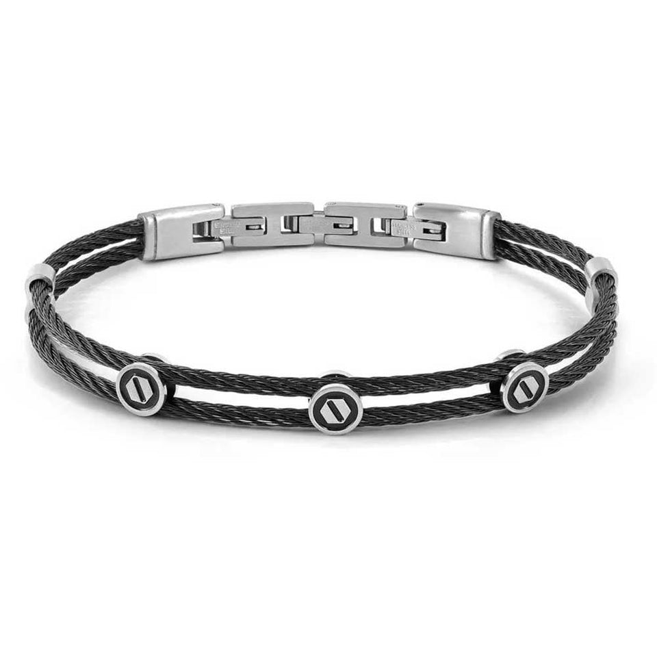 Nomination SEALOVER Black Steel Cable & Nut Bracelet