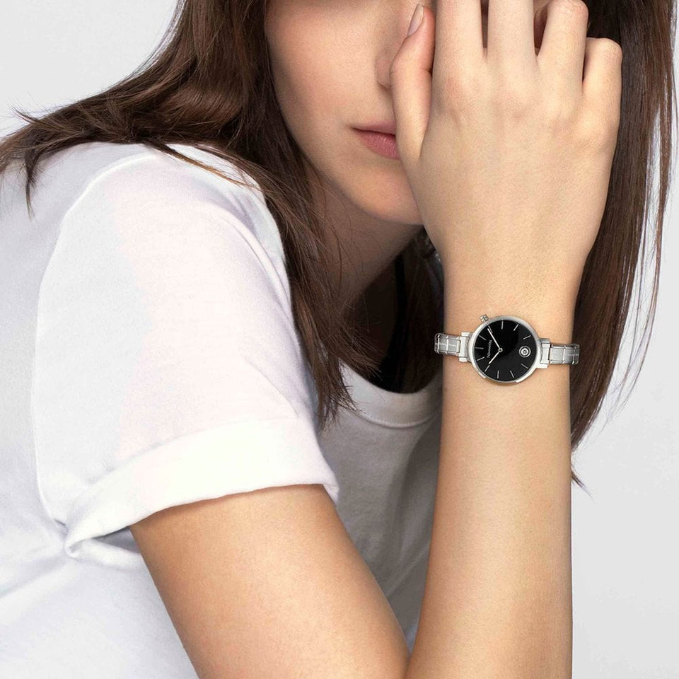 Nomination TIME Collection Round Black Dial Ladies Watch