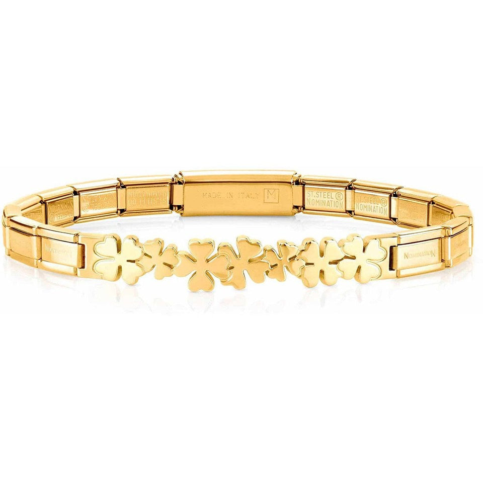 Nomination TRENDSETTER Gold Plated Clovers Bracelet
