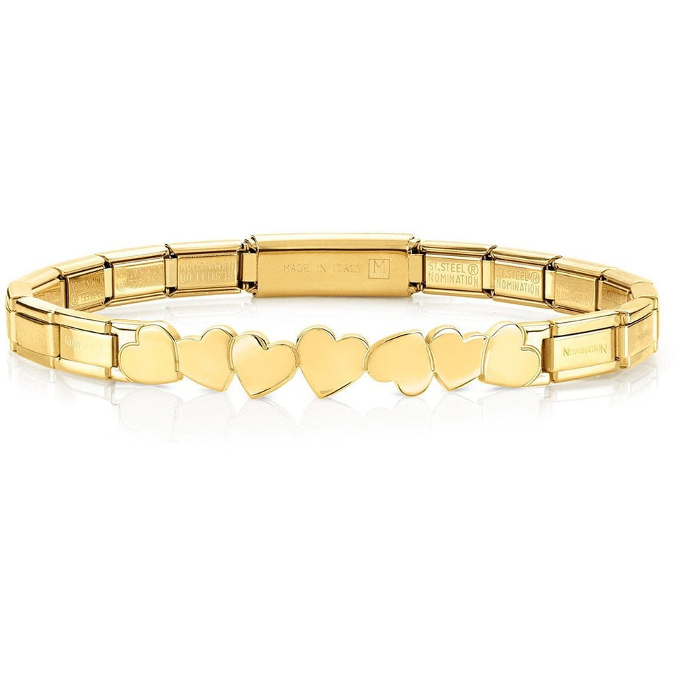 Nomination TRENDSETTER Gold Plated Hearts Bracelet
