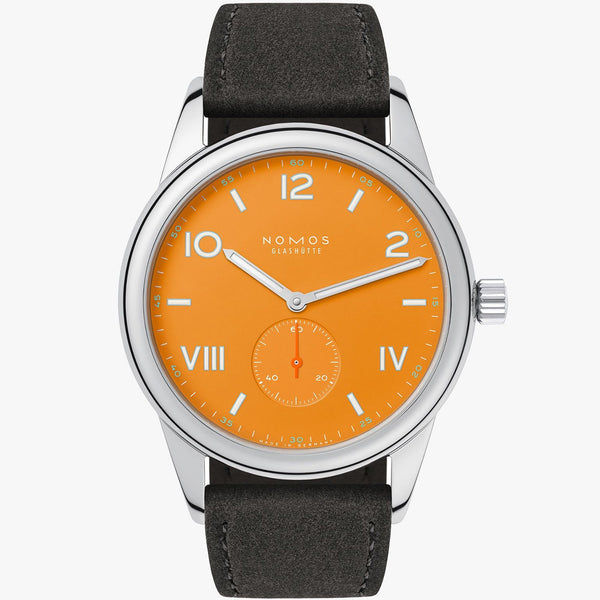 NOMOS Glashütte Club Campus 38 Future Orange Hand Wound Watch