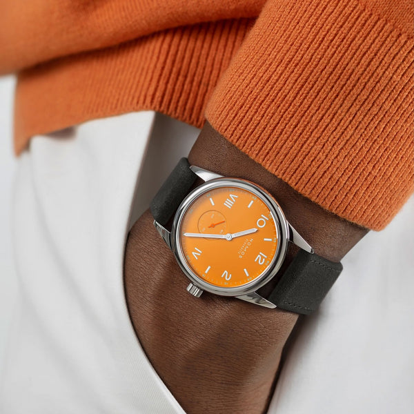 NOMOS Glashütte Club Campus 38 Future Orange Hand Wound Watch