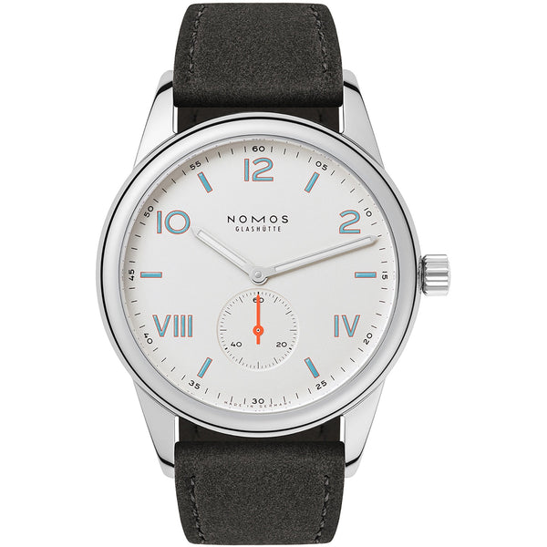 NOMOS Glashütte Club Campus 38 White Dial Hand Wound Watch | Exhibition Caseback