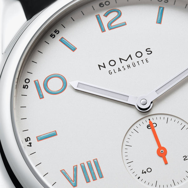 NOMOS Glashütte Club Campus 38 White Dial Hand Wound Watch | Exhibition Caseback