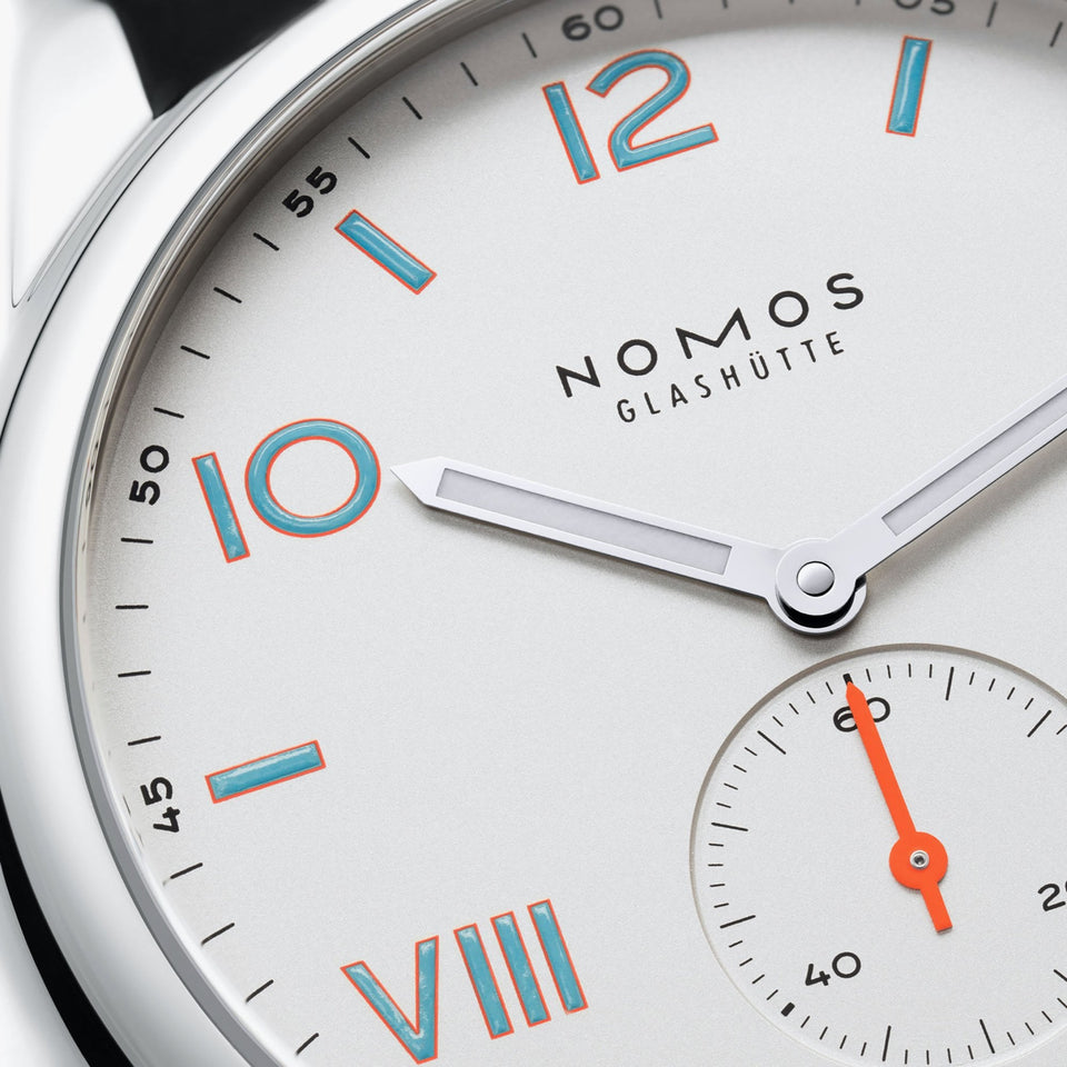 NOMOS Glashütte Club Campus 38 White Dial Hand Wound Watch | Exhibition Caseback