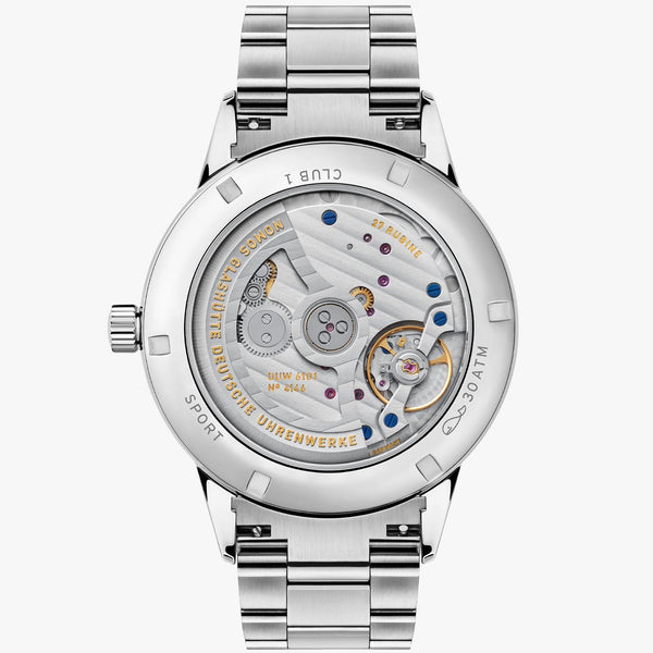 NOMOS Glashütte Club Sport Neomatik 42 Black Dial Watch (Glass Back)