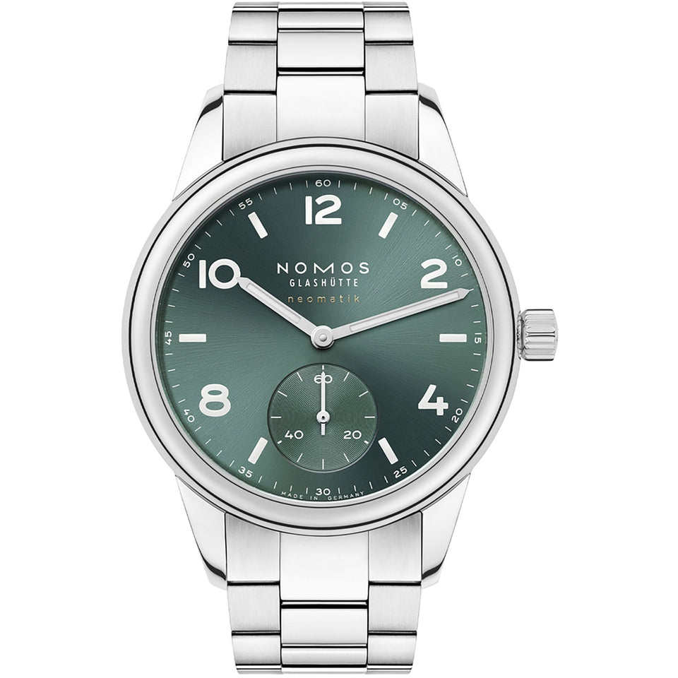 NOMOS Glashütte Club Sport Neomatik Petrol Dial 37mm Automatic Watch | Exhibition Caseback