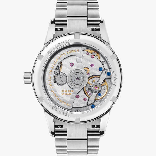 NOMOS Glashütte Club Sport Neomatik Petrol Dial 37mm Automatic Watch | Exhibition Caseback