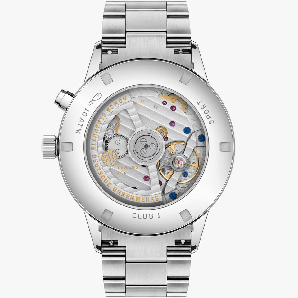 NOMOS Glashütte Club Sport Neomatik Worldtimer 40mm Automatic Watch | Exhibition Caseback
