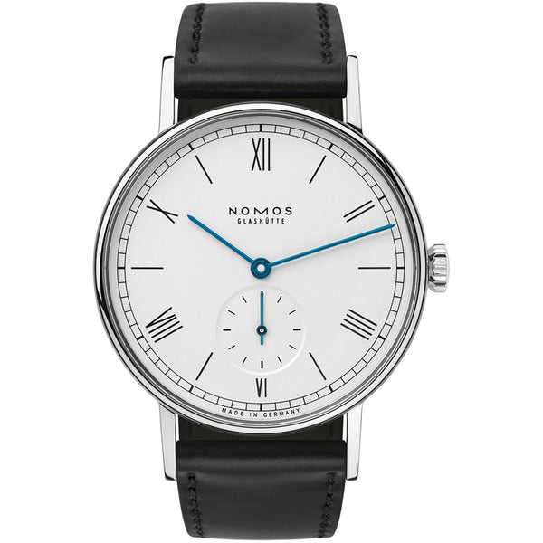 NOMOS Glashütte Ludwig Hand Wound 35mm White Dial Watch | Exhibition Caseback