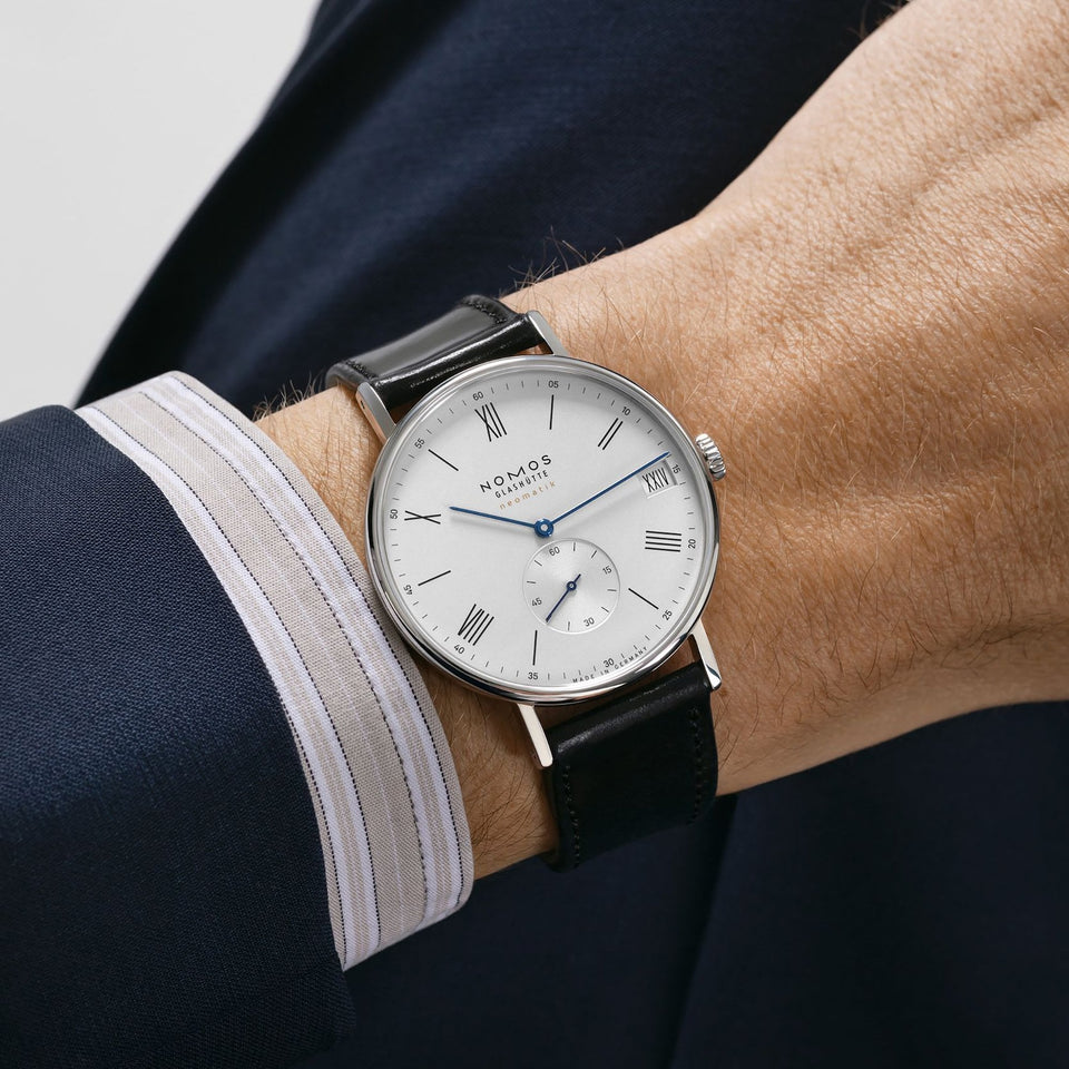 NOMOS Glashütte Ludwig Neomatik 41mm White Dial Automatic Watch | Exhibition Caseback