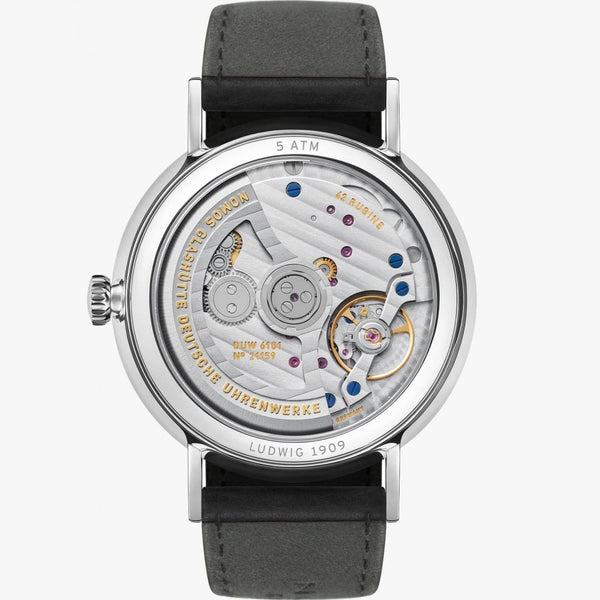 NOMOS Glashütte Ludwig Neomatik 41mm White Dial Automatic Watch | Exhibition Caseback