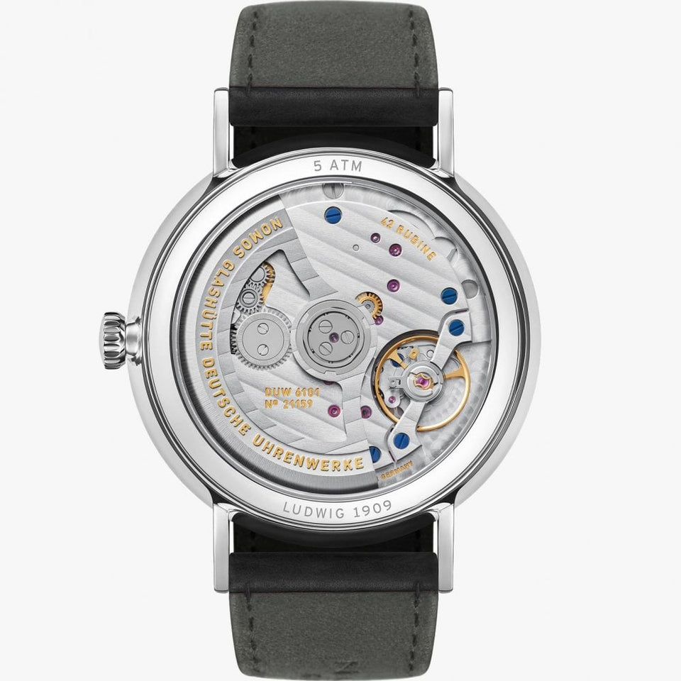 NOMOS Glashütte Ludwig Neomatik 41mm White Dial Automatic Watch | Exhibition Caseback