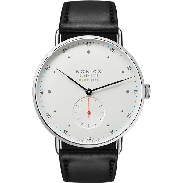 NOMOS Glashütte Metro Neomatik 39mm White Dial Automatic Watch | Exhibition Caseback