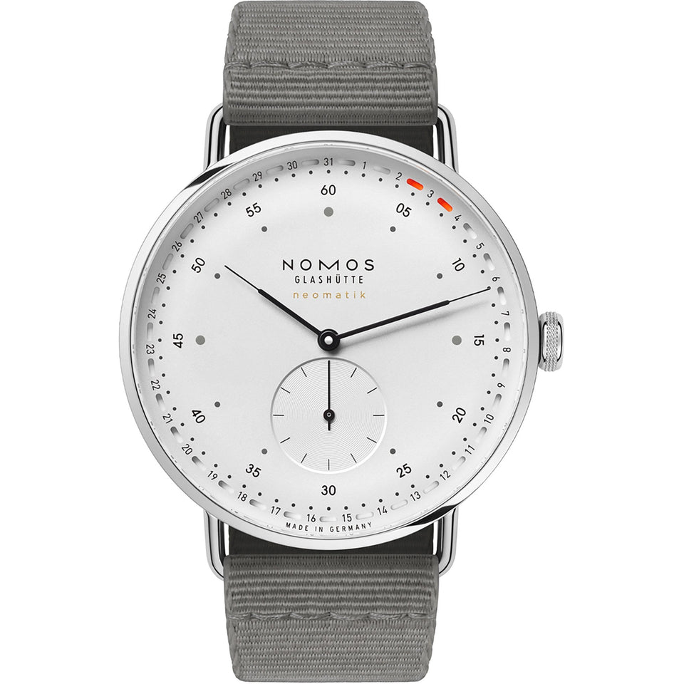 NOMOS Glashütte Metro Neomatik 41mm White Dial Automatic Watch (Glass Back)