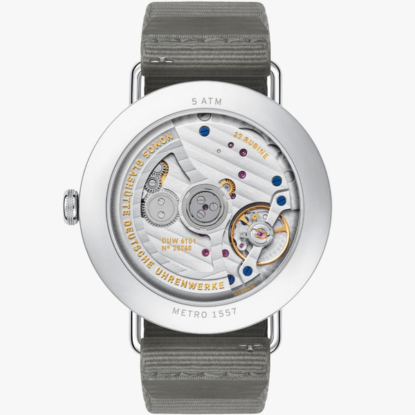 NOMOS Glashütte Metro Neomatik 41mm White Dial Automatic Watch (Glass Back)
