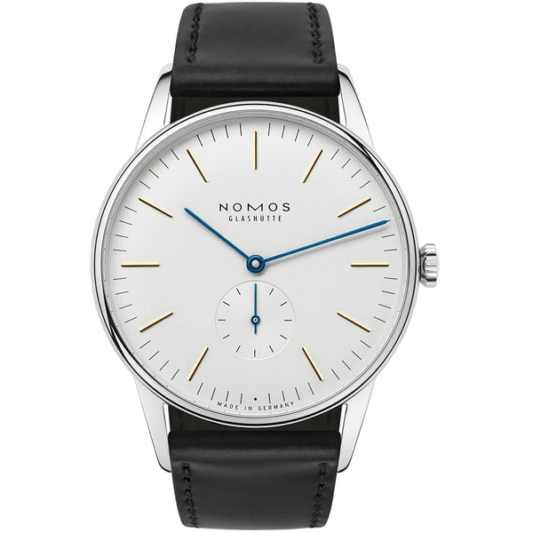 NOMOS Glashütte Orion 38 Hand Wound White Dial Watch | Exhibition Caseback