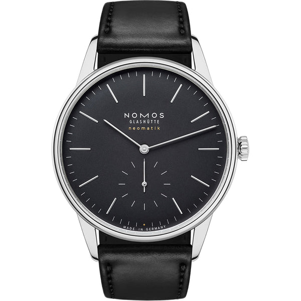 NOMOS Glashütte Orion Neomatik 39 New Black Automatic Watch | Exhibition Caseback