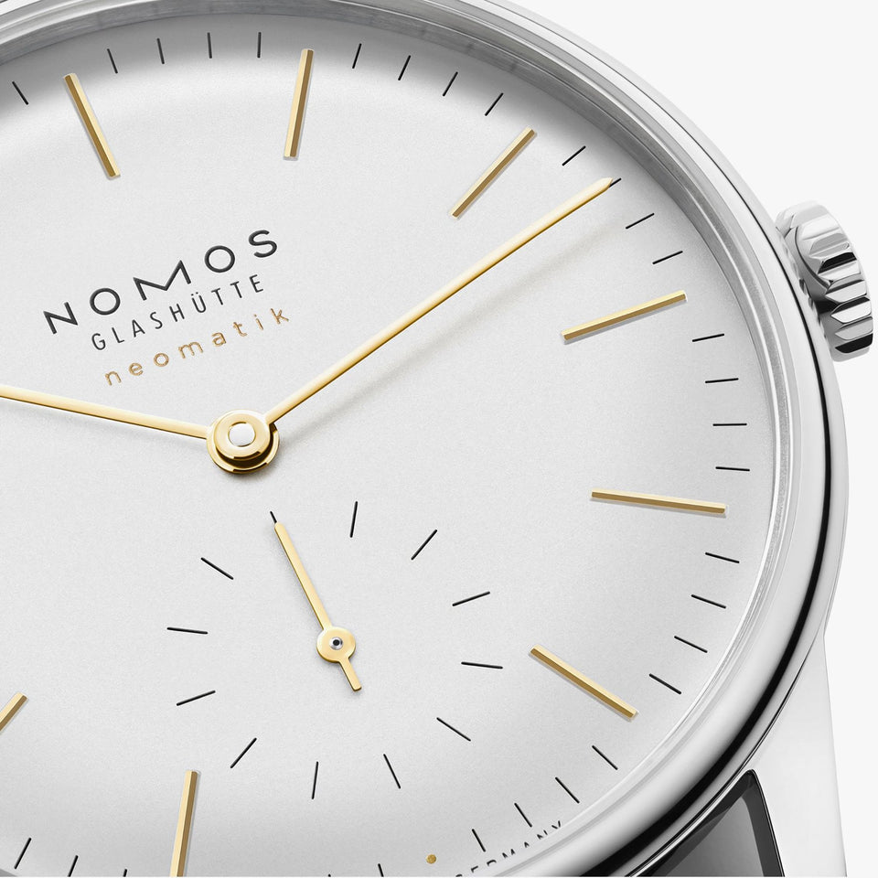 NOMOS Glashütte Orion Neomatik Doré 36mm White Dial Automatic (Glass Back)