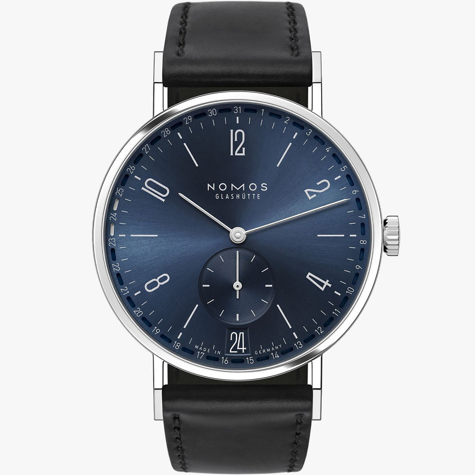 NOMOS Glashütte Tangente 2Date 38mm Blue Dial Hand Wound Watch