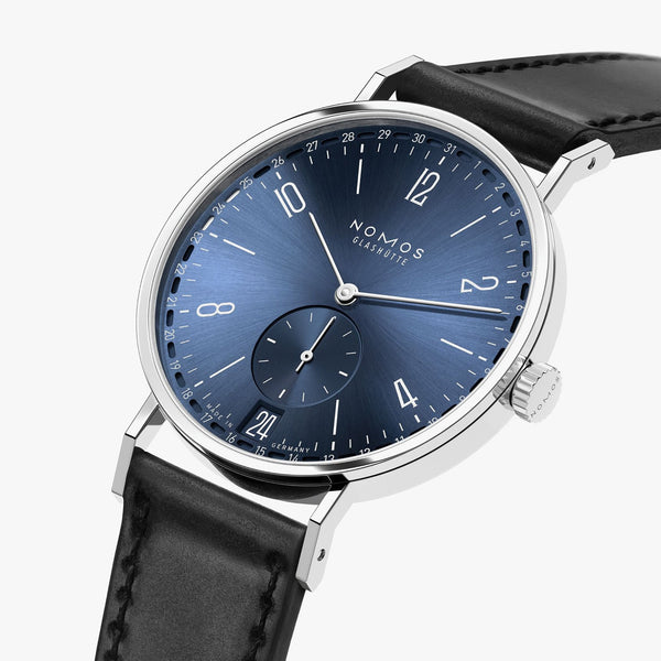 NOMOS Glashütte Tangente 2Date 38mm Blue Dial Hand Wound Watch