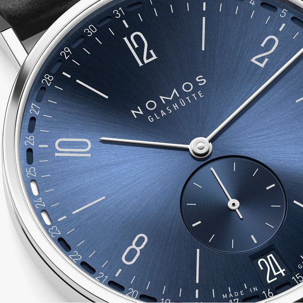 NOMOS Glashütte Tangente 2Date 38mm Blue Dial Hand Wound Watch