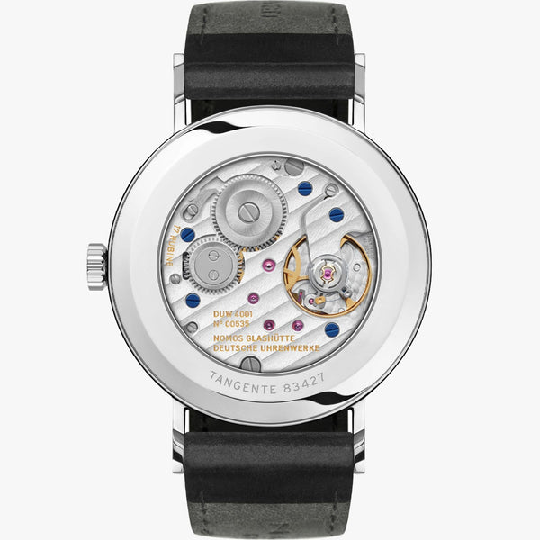 NOMOS Glashütte Tangente Hand Wound White Dial 35mm Unisex Watch | Exhibition Caseback