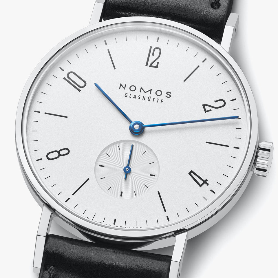 NOMOS Glashütte Tangente Hand Wound White Dial 35mm Unisex Watch | Exhibition Caseback