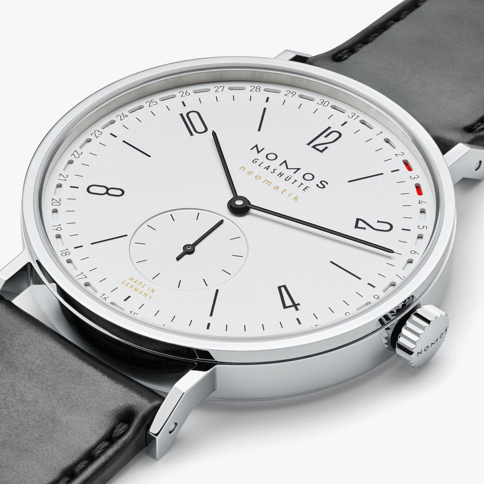 NOMOS Glashütte Tangente Neomatik 41 Update White Dial Automatic Watch | Exhibition Caseback