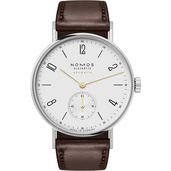 NOMOS Glashütte Tangente Neomatik Doré 35mm White Dial Automatic Watch | Exhibition Caseback