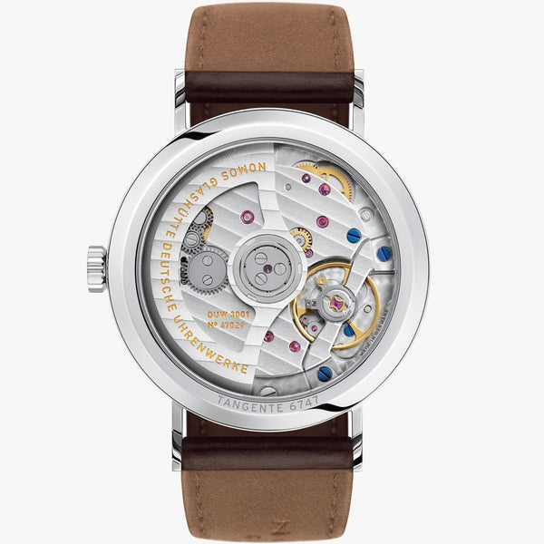 NOMOS Glashütte Tangente Neomatik Doré 35mm White Dial Automatic Watch | Exhibition Caseback