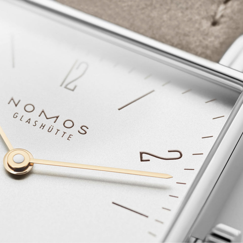 NOMOS Glashütte Tetra 27 DUO White Square Dial Hand Wound Watch