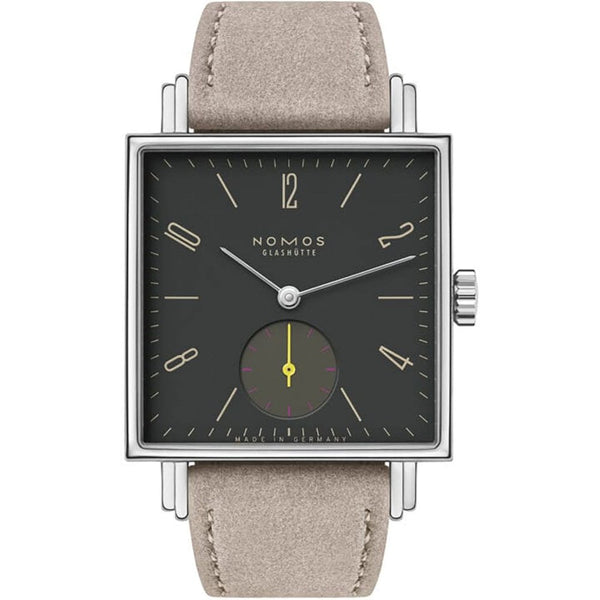 NOMOS Glashütte Tetra Origins Basalt Square Dial Hand Wound Watch | Exhibition Caseback