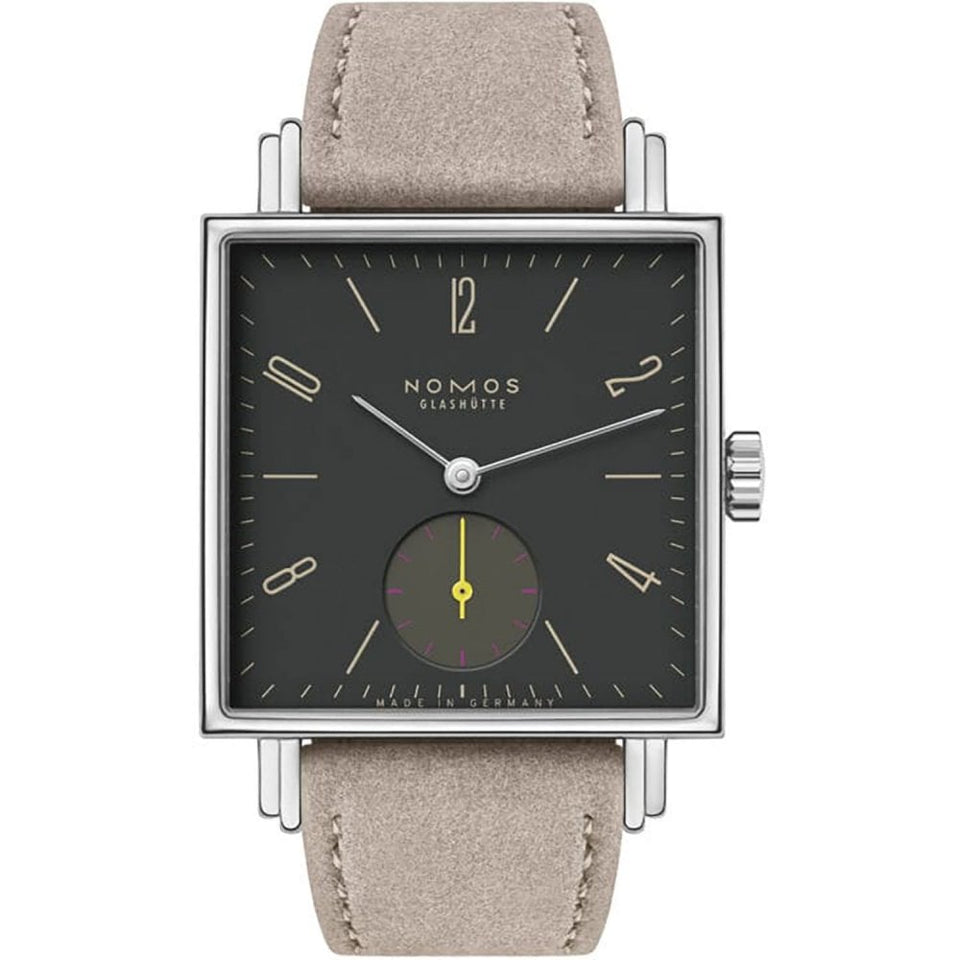 NOMOS Glashütte Tetra Origins Basalt Square Dial Hand Wound Watch | Exhibition Caseback