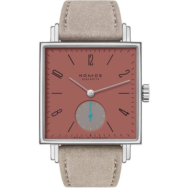 NOMOS Glashütte Tetra Origins Terra Square Dial Hand Wound Watch | Exhibition Caseback