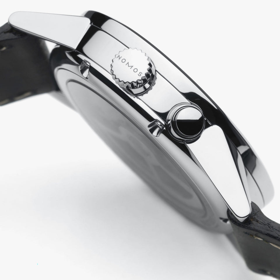NOMOS Glashütte Zürich Worldtimer White Dial 40mm Automatic Watch | Exhibition Caseback