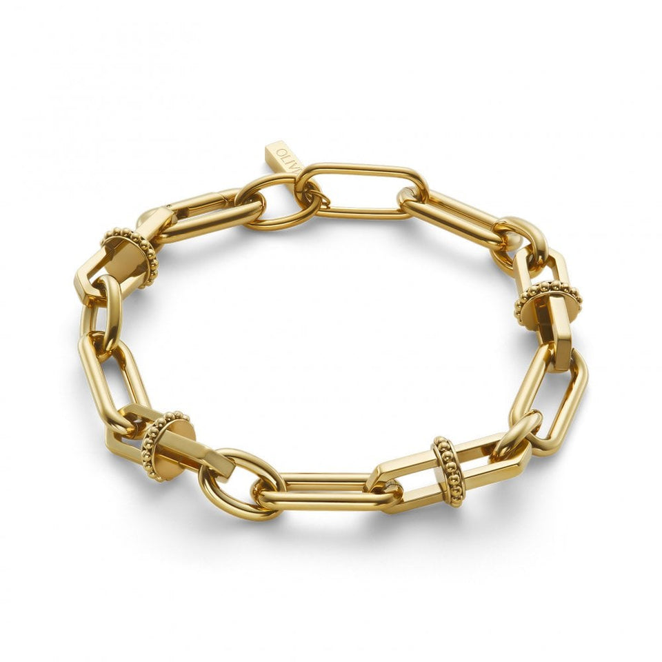 Olivia Burton Ladies Anchor Link Gold Toned Bracelet